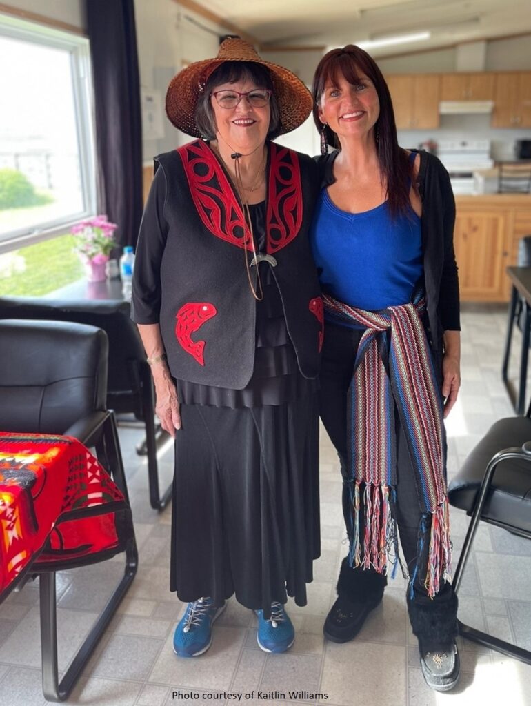 First Nations Elder Ruth Mary Adams & Métis Psychologist, Dr. Jennifer Mervyn standing next to each other